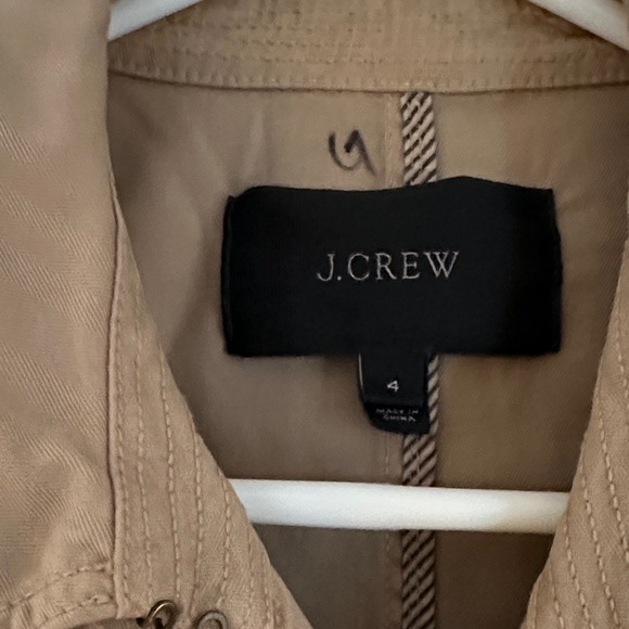 J. Crew Double-Breasted Camel Trench Coat - Picture 2 of 6